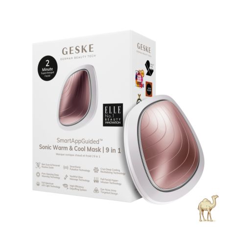 Ультразвуковая маска 9в1 с функцией нагрева, охлаждения и LED-светотерапией, жемчужно-белый