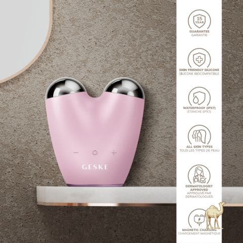 Микротоковый лифтинг-девайс 6в1 для упругости и сияния кожи, розовый