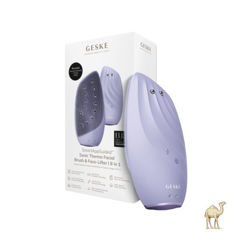 Ультразвуковая термо-щётка и лифтинг-девайс для лица 8в1, фиолетовый