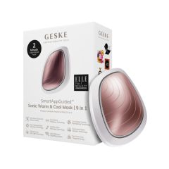 Ультразвуковая маска 9в1 с функцией нагрева, охлаждения и LED-светотерапией, жемчужно-белый